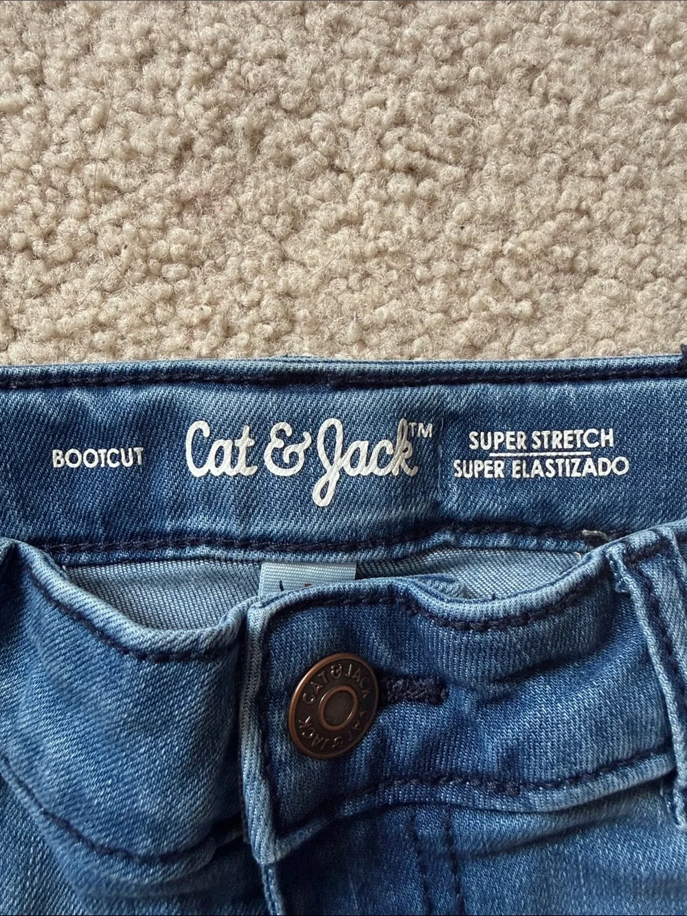 Cat & Jack Girl’s Blue Stretch Bootcut Jeans